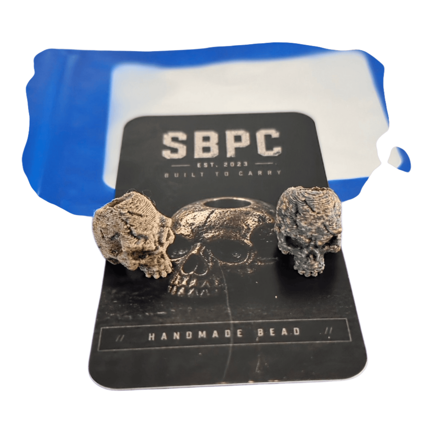 Battle Worn Skull Bead Set – Patina EDC Lanyard Beads (2 Pack) - Bead - - Sticky Back Patch Company - Battle Worn Skull Bead Set – Patina EDC Lanyard Beads (2 Pack)