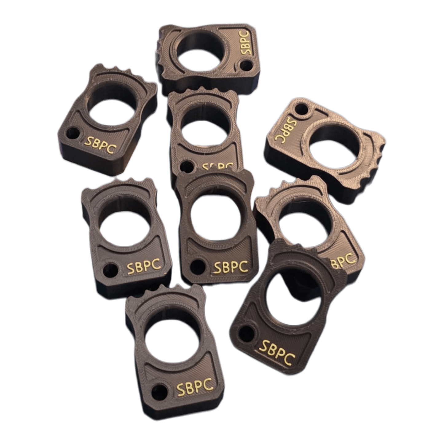 SBPC Ribbed – Compact ASA EDC Grip Tool (15mm Solid Core) - Knuck - - Sticky Back Patch Company - SBPC Ribbed – Compact ASA EDC Grip Tool (15mm Solid Core)