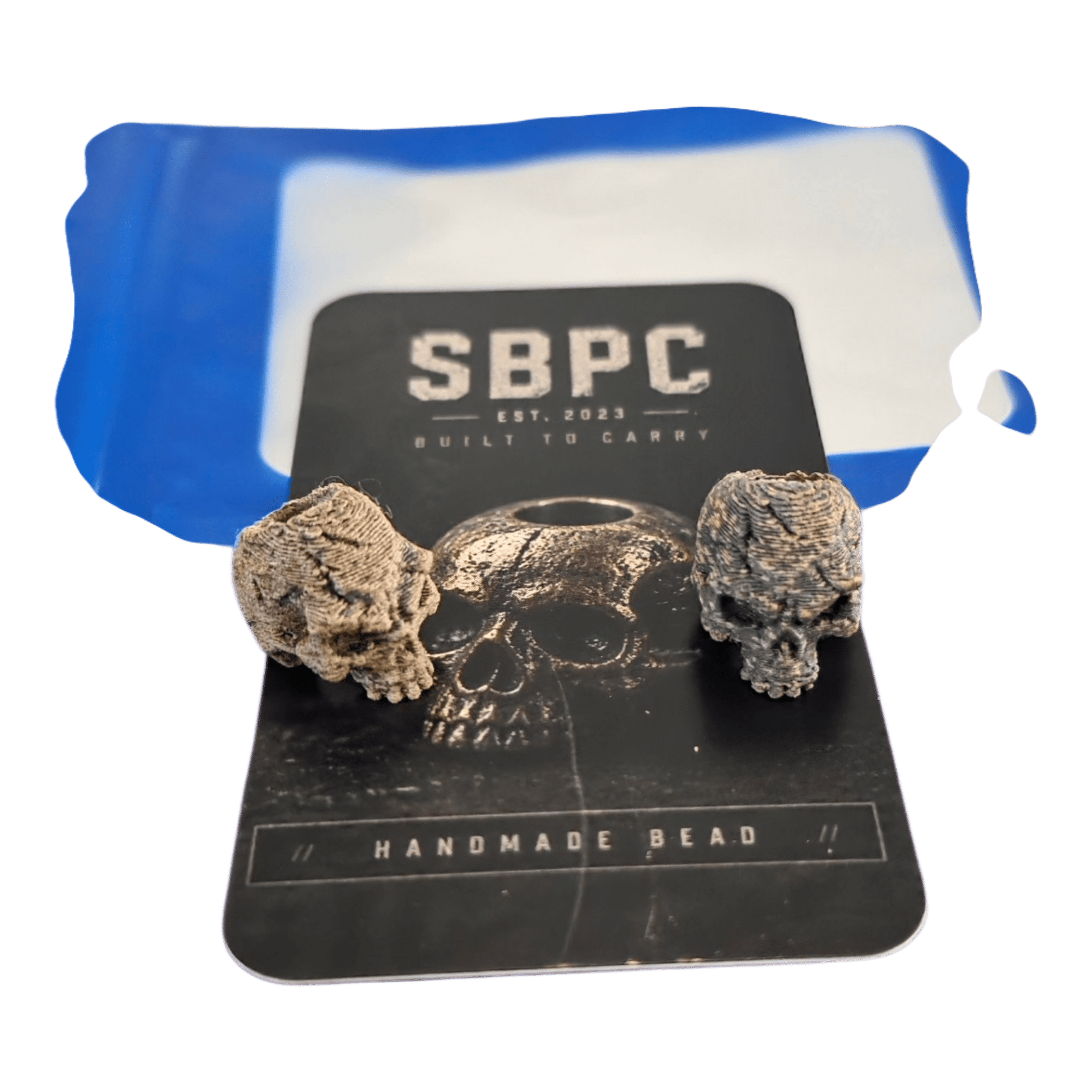 Battle Worn Skull Bead Set – Patina EDC Lanyard Beads (2 Pack) - Bead -  - Sticky Back Patch Company - Battle Worn Skull Bead Set – Patina EDC Lanyard Beads (2 Pack)