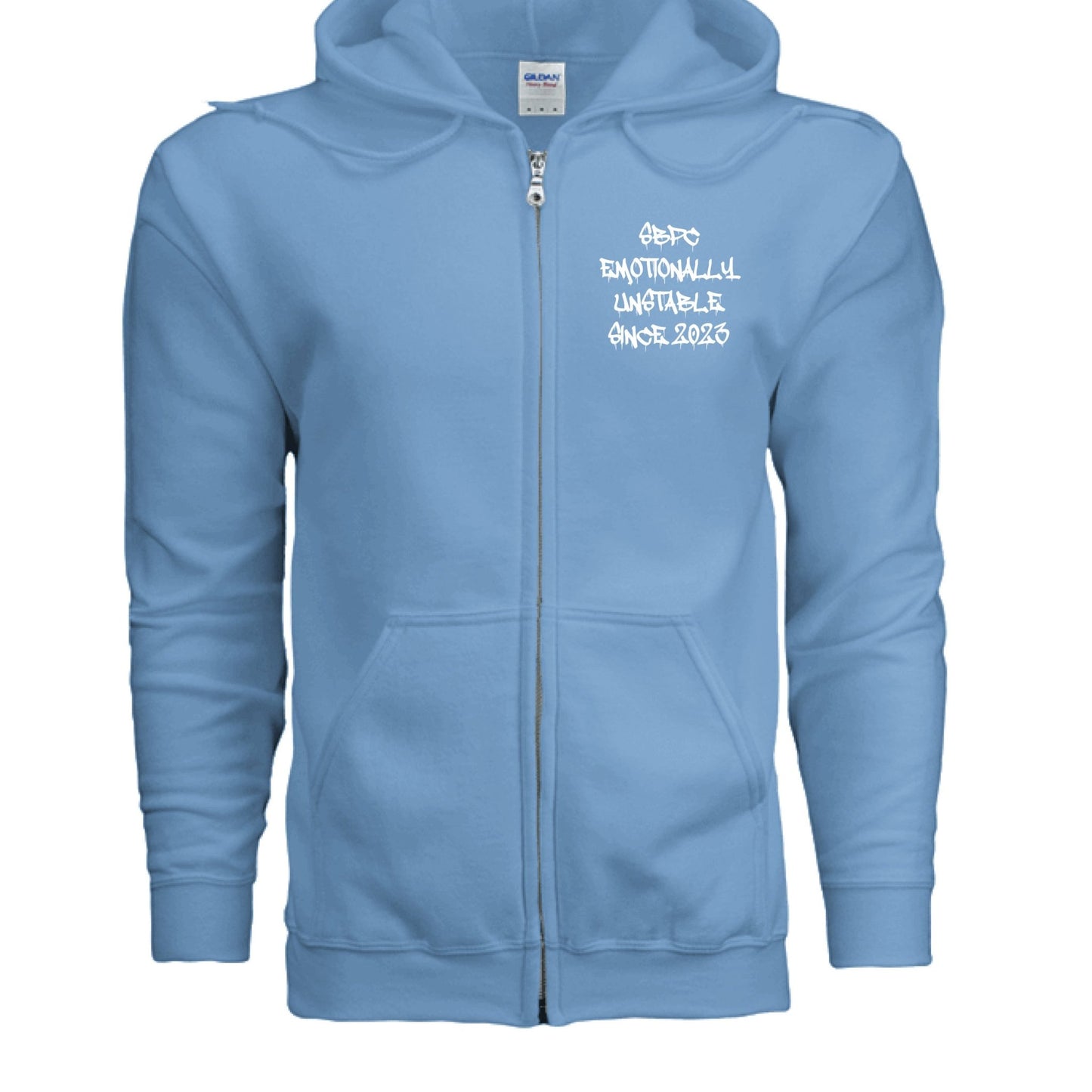 Bipolar Hoodie - 2mmnxvduu - Sticky Back Patch Company - CAROLINA BLUE - FRONT