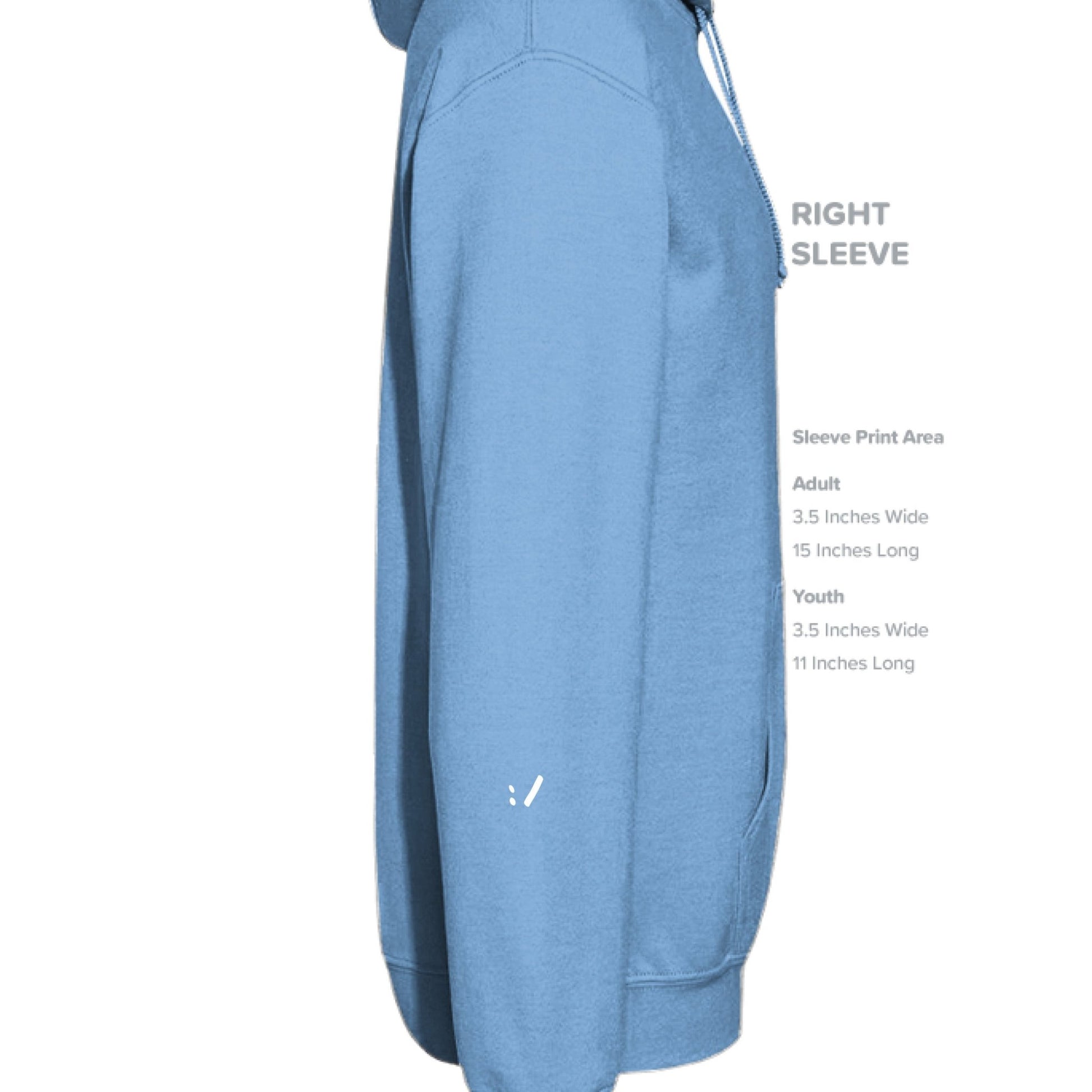 Bipolar Hoodie - 2mmnxvduu - Sticky Back Patch Company - CAROLINA BLUE - SLEEVE_RIGHT