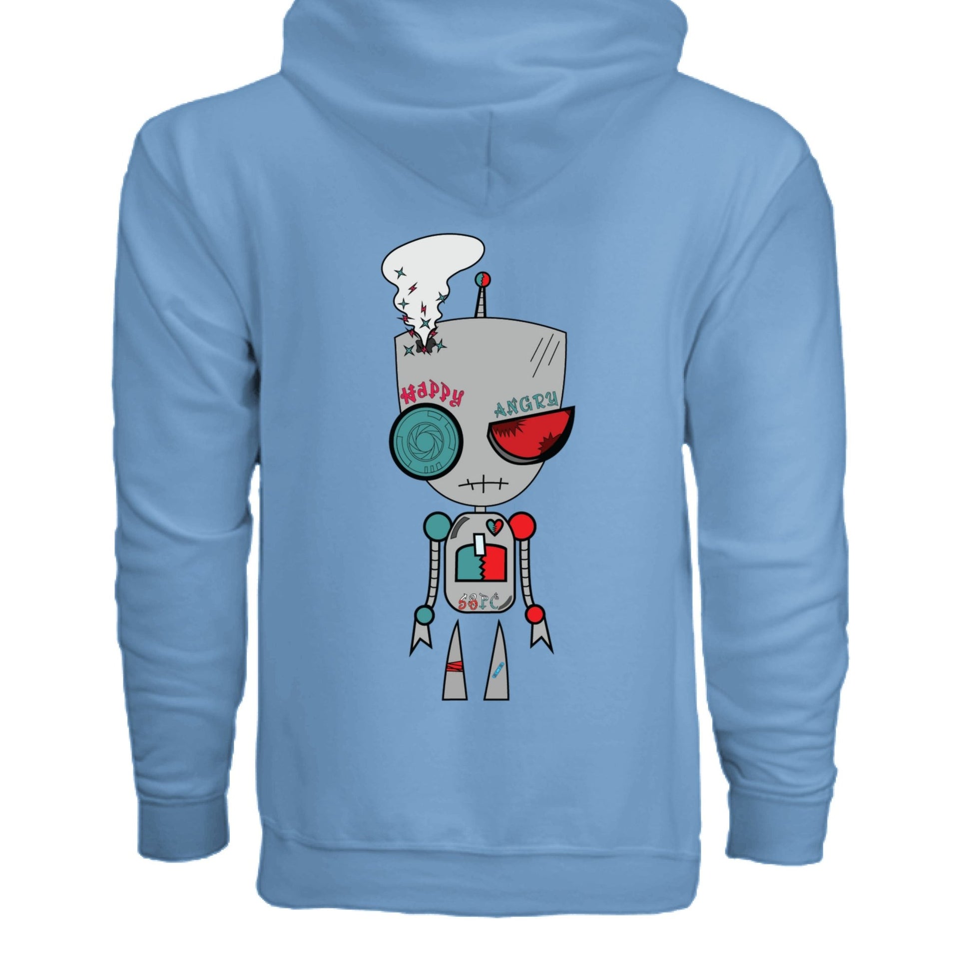 Bipolar Hoodie - 2mmnxvduu - Sticky Back Patch Company - CAROLINA BLUE - BACK