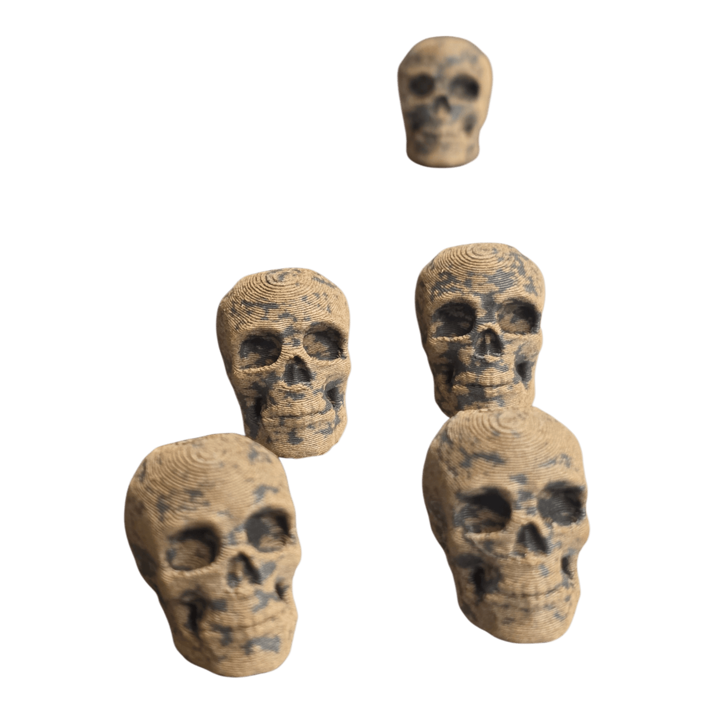 Patina Skull Bead – Partial Rust EDC Lanyard Bead -  - Sticky Back Patch Company - Patina Skull Bead – Partial Rust EDC Lanyard Bead