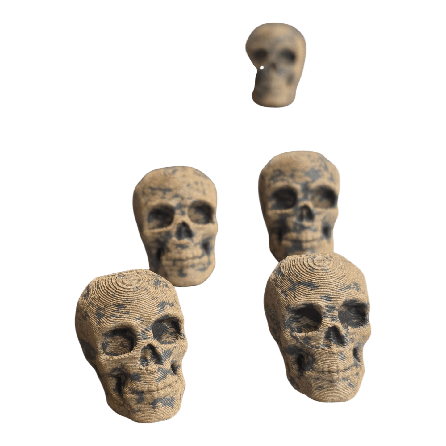 Patina Skull Bead – Partial Rust EDC Lanyard Bead -  - Sticky Back Patch Company - Patina Skull Bead – Partial Rust EDC Lanyard Bead